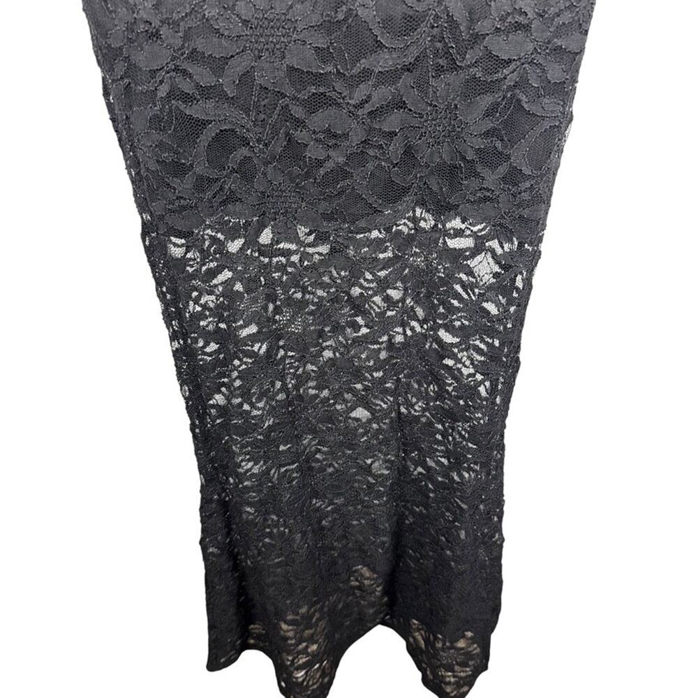 Morgan & Co All Lace Sheer Fit & Flare Mermaid Prom Formal Evening Dress 5 / 6 - Picture 11 of 16
